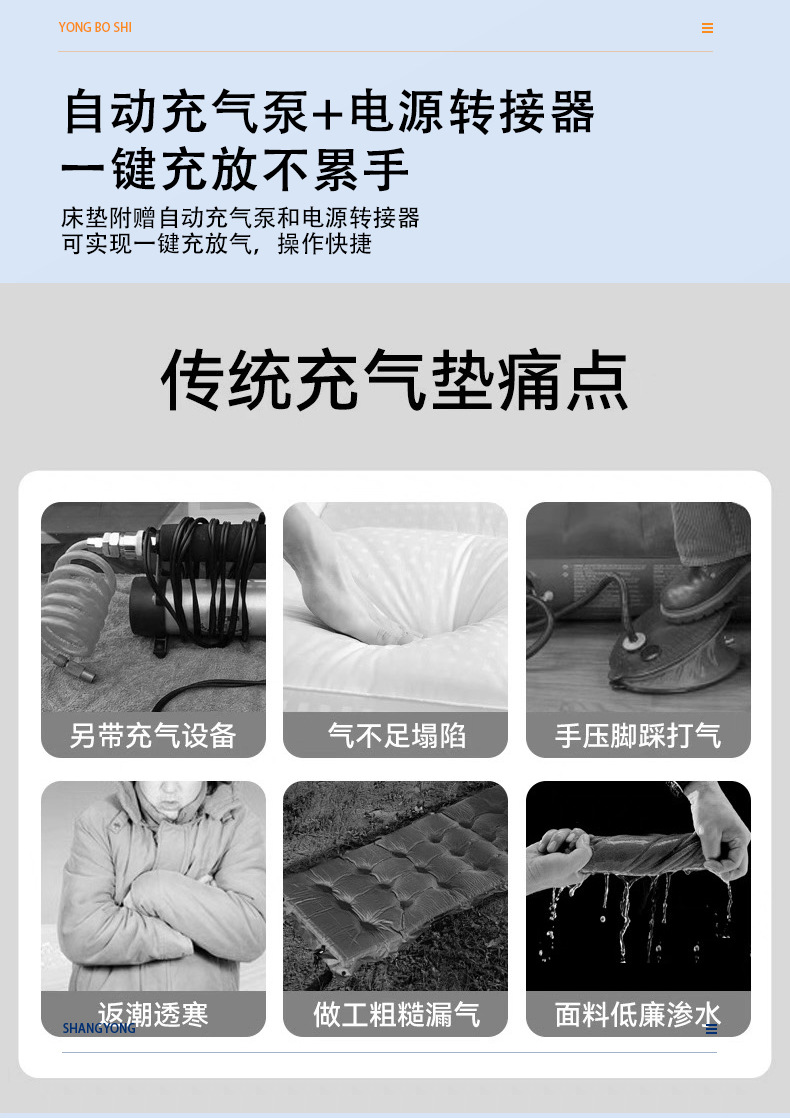 Ideal I6 I8 L6L7L8L9 One Special Car Inflatable Mattress Front Row Car Sleeping Pad Brushed Air Mattress