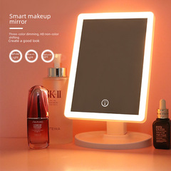 led化妝鏡台式帶燈補光美妝鏡摺疊便攜桌面學生宿舍梳妝鏡子