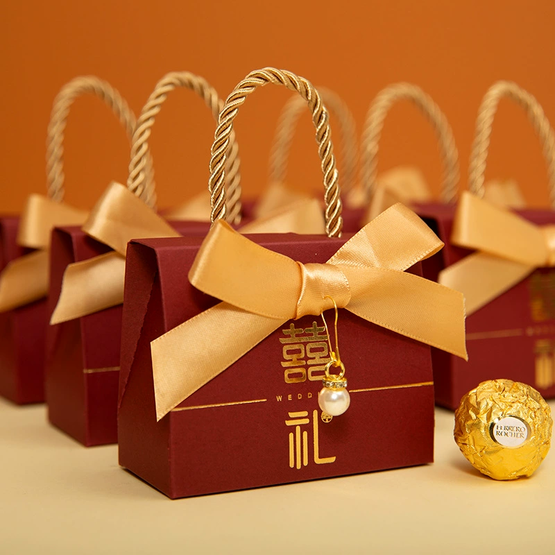 Новая портативная коробка для конфет в стиле INS 2025, подарочная коробка для свадебных сувениров, пустая коробка для конфет и подарков