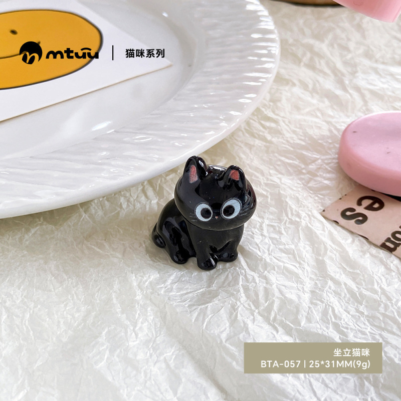 卡通可爱猫咪冰箱贴ins高颜值磁吸立体迷你宠物萌猫小摆件磁力贴|undefined