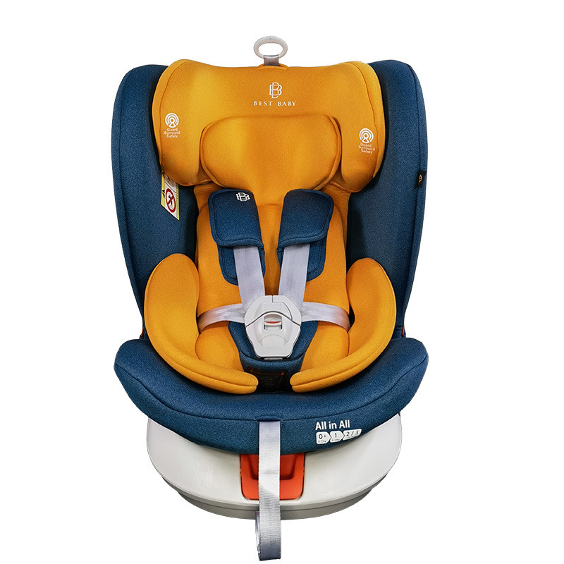 Car child safety seat 360 degree rotation ISOFIX hard interface 0-12 years old car baby can lie down and sit