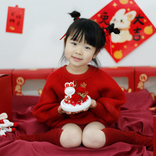 永生花玻璃罩祝福兔新年装饰520情人节礼物红色玫瑰现货批发代发