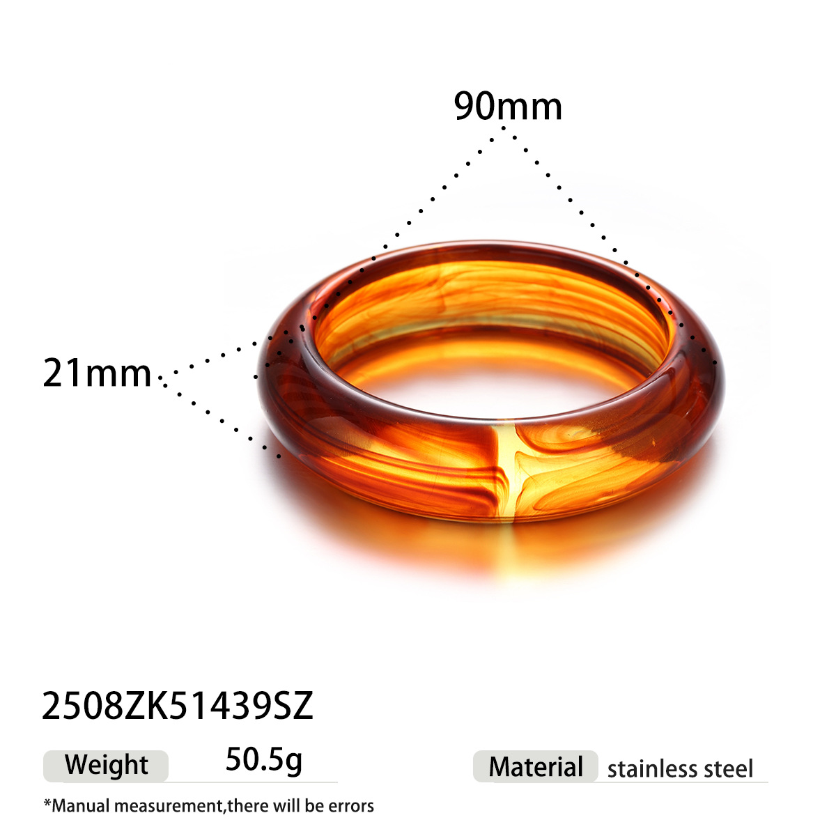 Tina transfronteriza Europa y América acrílico anillo pulsera mujer ins explosión multicolor diseño universal sensación de joyería al por mayor image 10