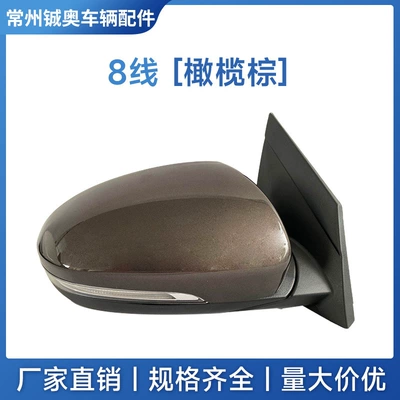 Rearview Mirror Assembly | Rear mirror/rearview mirror assembly - left-main-driver-8-lines-olive-brown