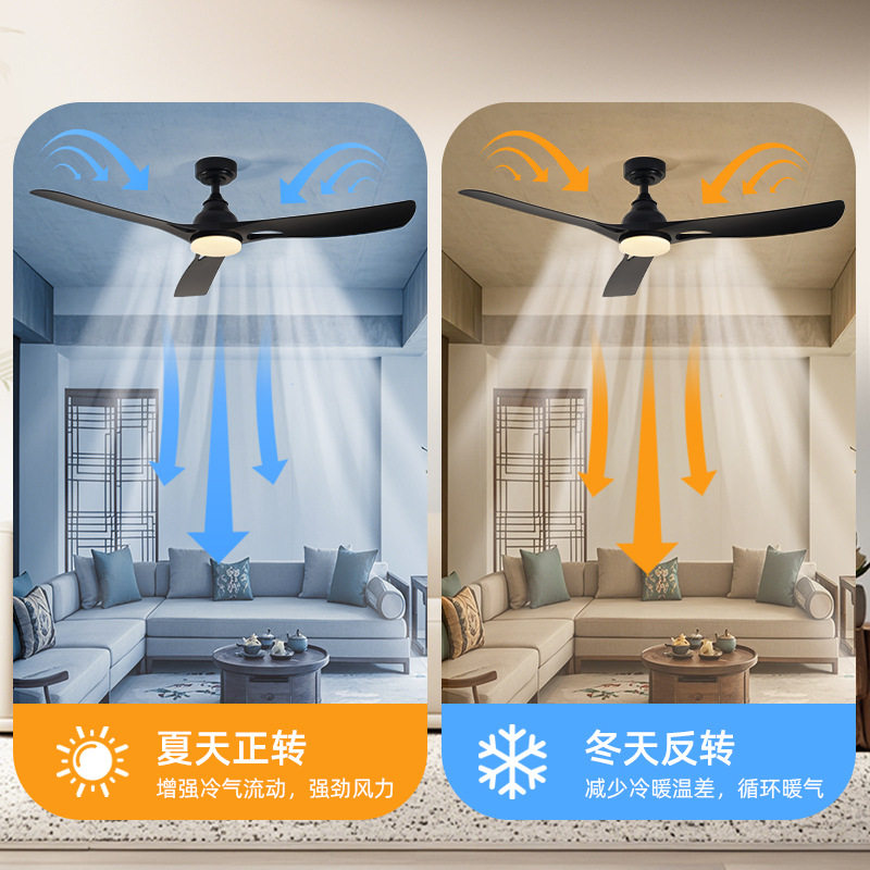 Ventilador de Techo con Luz de 52 Pulgadas, Acrílico y Plástico, Control Remoto, para Sala de Estar y Dormitorio image 4