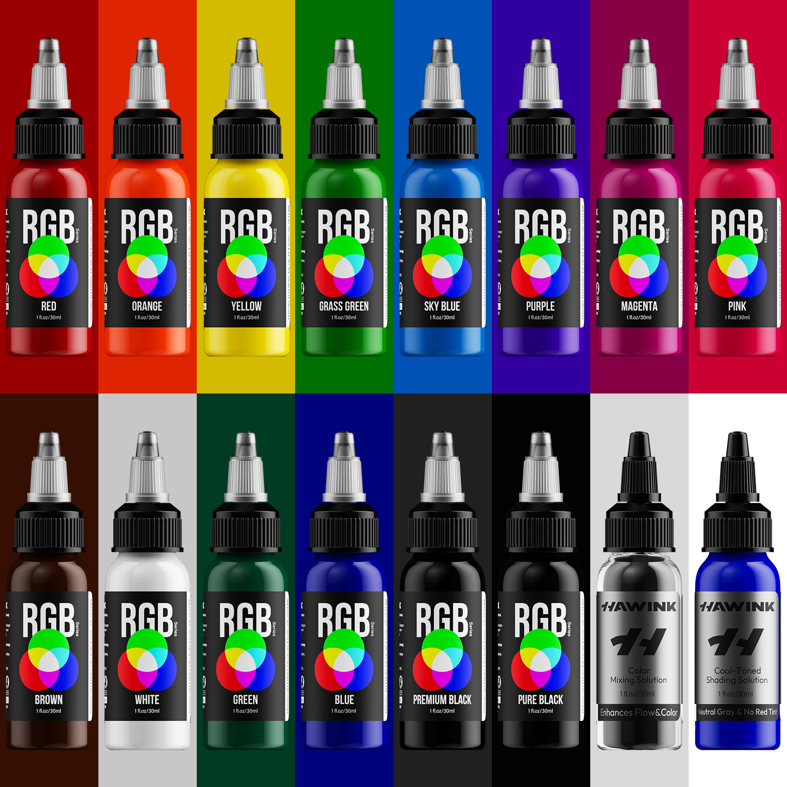 Solong set de tinta de tatuaje REACH tintas de tatuaje de color de la UE para tatuajes