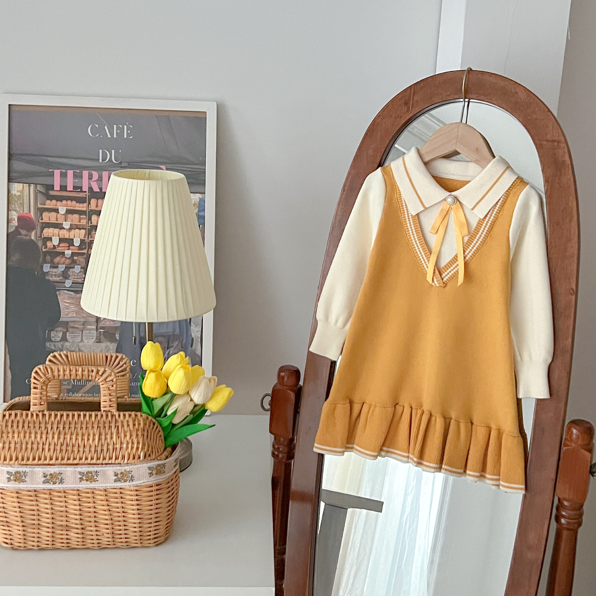 JINYONG Girls' Autumn/Winter New Knitted and Fashionable Girl's Sweater Dress_voghion.com