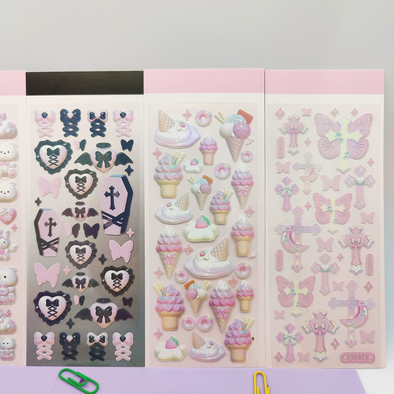 3D наклейка (Xingyue) милая cartoon пайетка карта, 6,7×16,5 см, 5 дизайнов, упакована в OPP