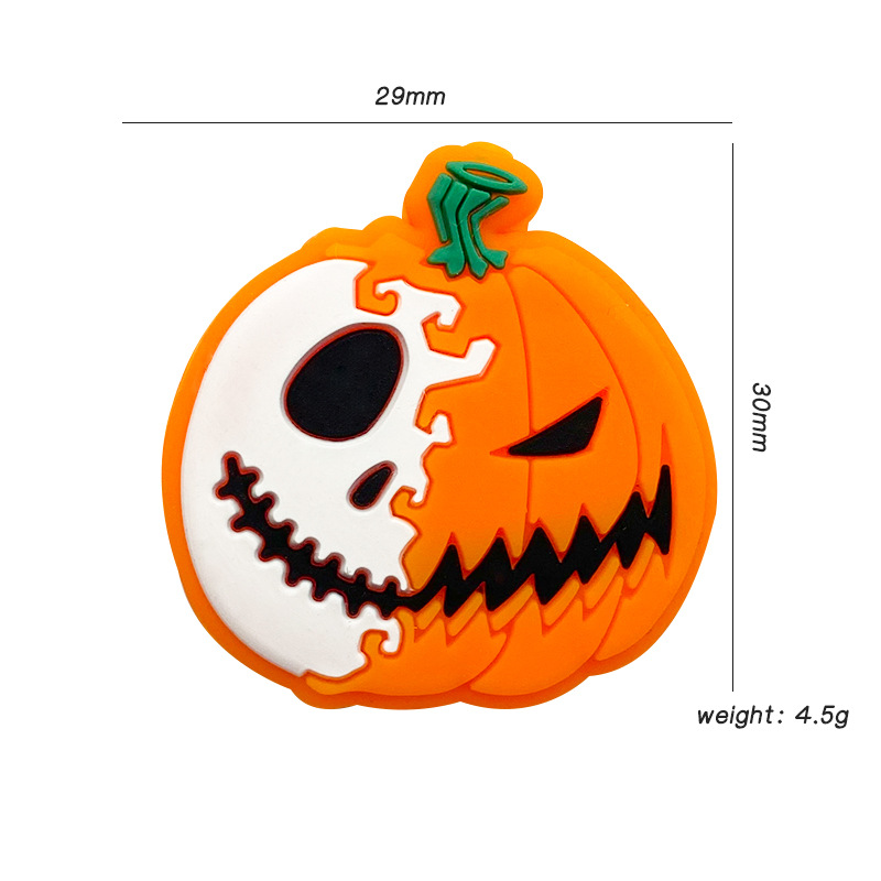 Factory-produced Halloween Pumpkin Beads DIY Teething Necklace—Silicone Loose Beads for Teething Accessories