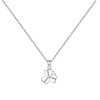 Necklace, pendant, small design fashionable advanced chain for key bag , flowered, 925 sample silver, light luxury style, high-quality style