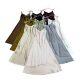 Net Acetic Acid Sling dress Fashionable High-end Satin Bare-cut Slim-fit Feminine Base Dress for Summer