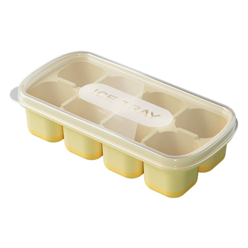 Простая коробка для льда Бытовая коробка для льда с крышкой Мягкое дно Маленькая коробка для льда Замороженный лед Восьмирешетчатый ящик для фруктов Ящик для хранения