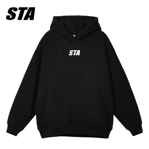 Bestselling STA Hooded Short-Sleeve Sweatshirt for Men and Women, Autumn and Winter, American Style Trend Brand Loose Jacket Hoodie