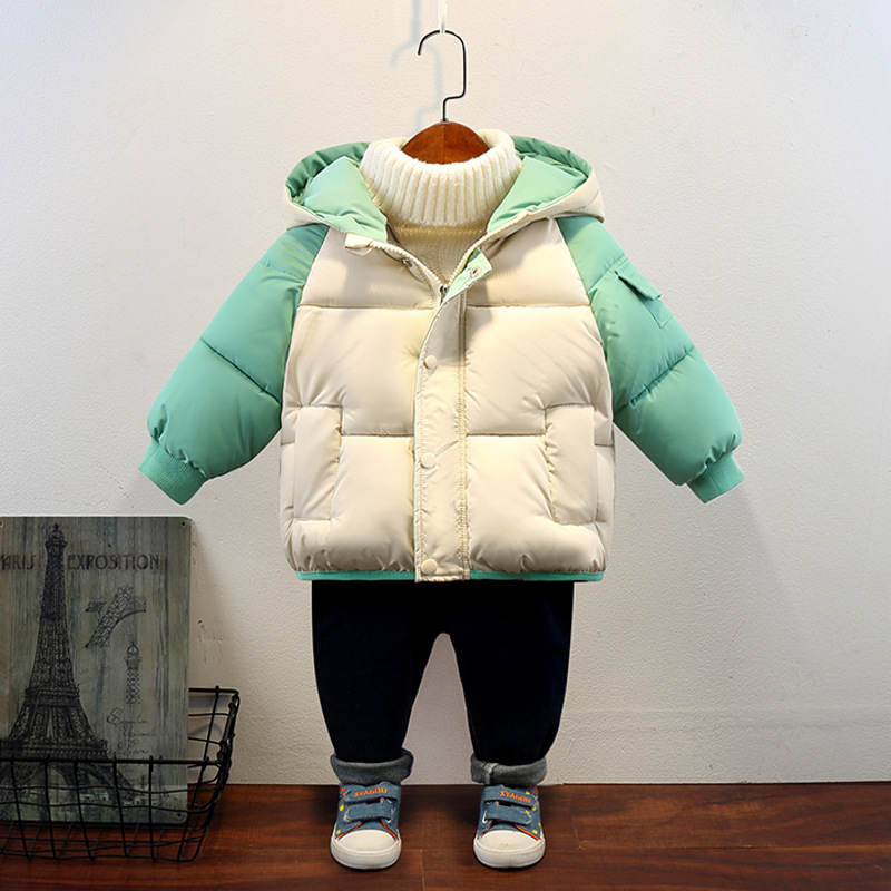 秋冬新款童装棉服儿童羽绒棉衣男女宝中小童加厚棉袄外套