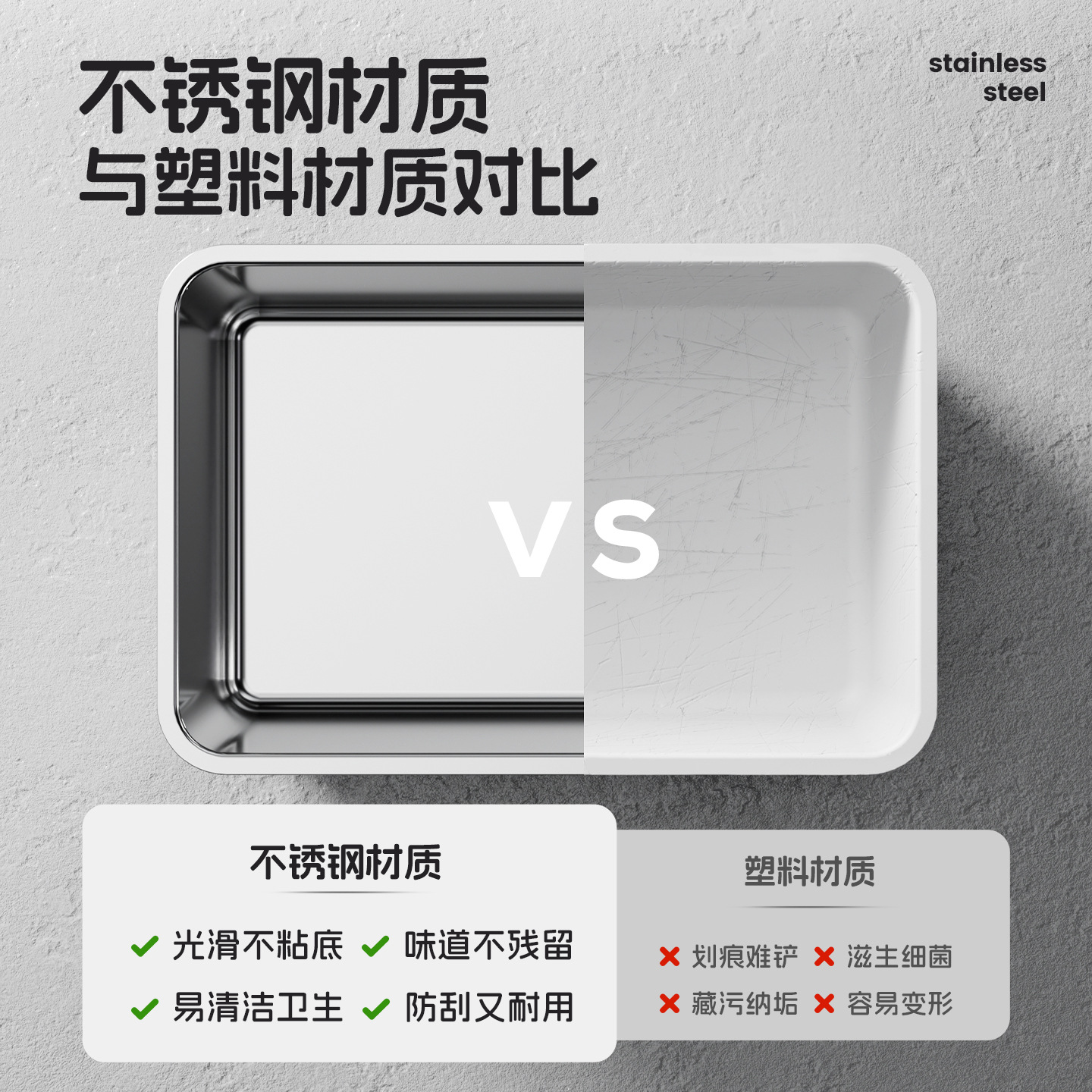 Caja de arena para gatos de acero inoxidable, caja de arena para gatos abierta de gran tamaño, resistente a la salpicadura, caja de heces para gatos, baño para gatos, suministros para mascotas