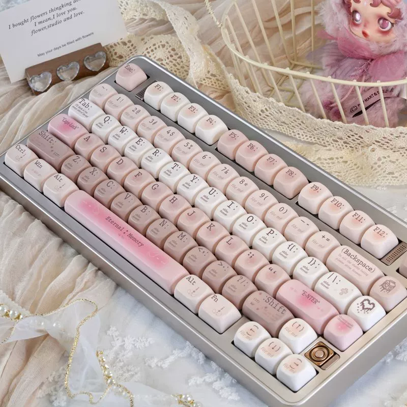 MOA slightly drunk romantic keycap 60-108 keys adapted to mechanical keyboard five-sided sublimation numeric keyboard