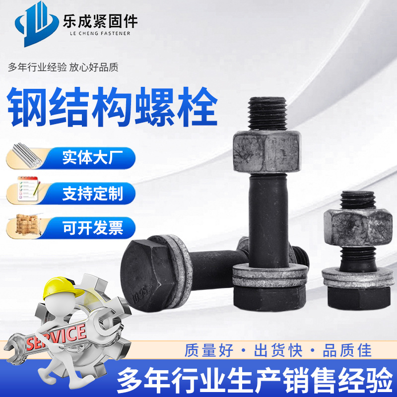高强度外钢结构螺栓大六角钢结构连接螺栓六角扭剪螺栓厂家供应