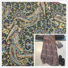 腰果凤尾花印花面料女装裤子半身裙马甲连衣裙面料2025【电商热销