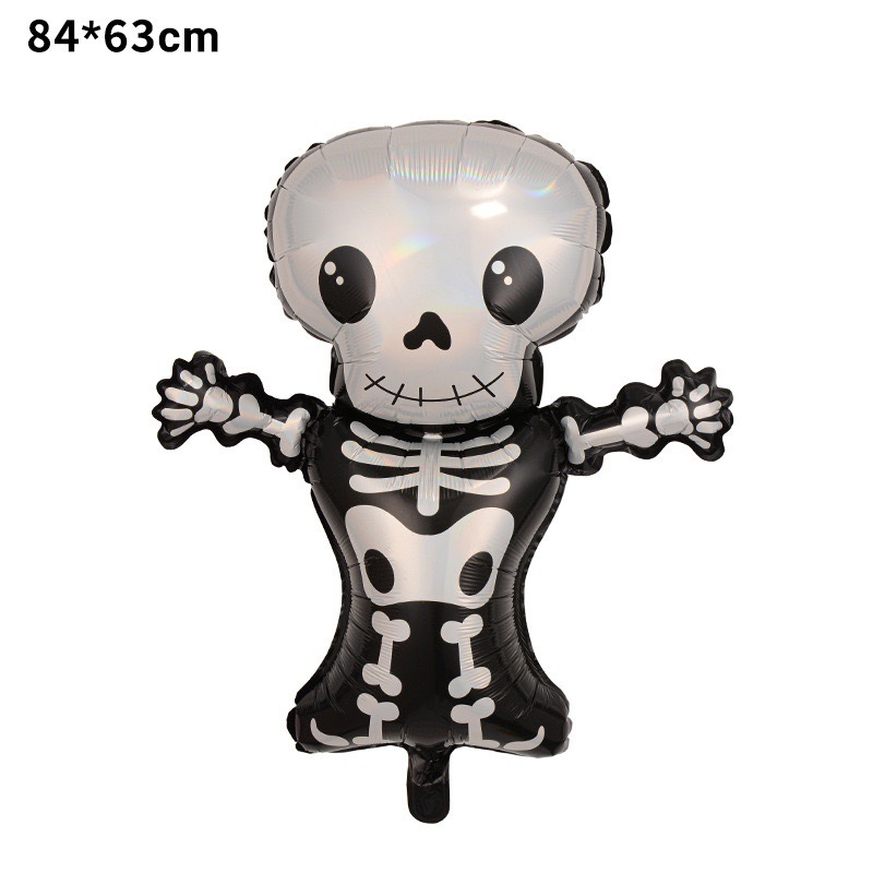 Globo de Halloween Película de aluminio Globo Decoración de escena Murciélago Calabaza Fantasma Alas Calabaza Gato Araña Halloween