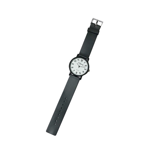 Black-faced, minimalist watch for men and women—couple's style, student-friendly quartz wristwatch—Model ZZ0002