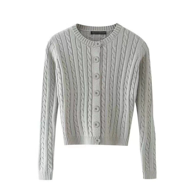Кардиган (Retro Nana) короткая куртка, slim fit, плетёный вязанный узор, one size (маловато)