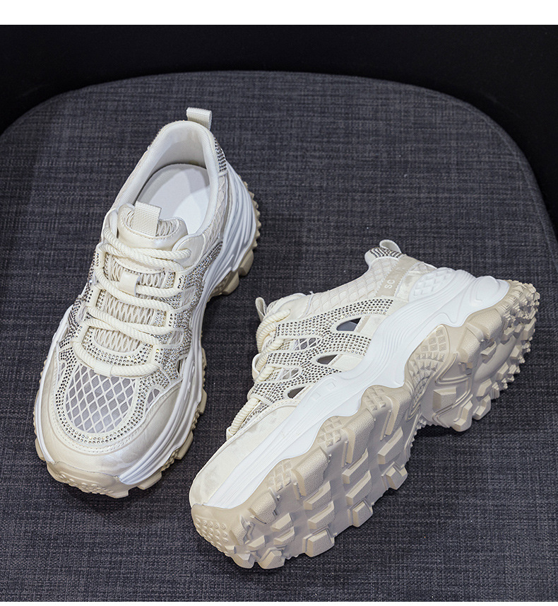 Giày sneaker nữ đế dày tăng chiều cao lưới thoáng khí mùa hè 2026 — Trắng 5075, Champagne 5075, Tím 5075 chi tiết 16