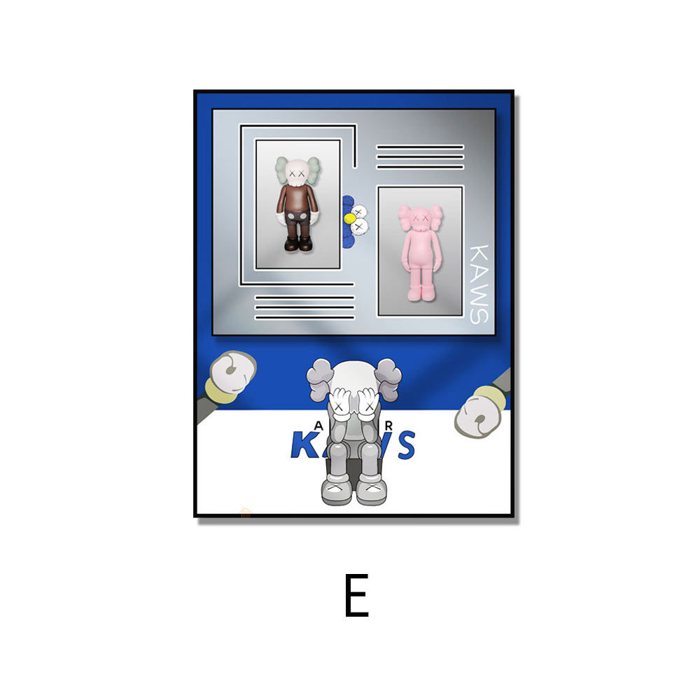 Moda violento oso calle sésamo hecho a mano pintura decorativa sala de estar sofá fondo pared dormitorio pasillo colgante pintura