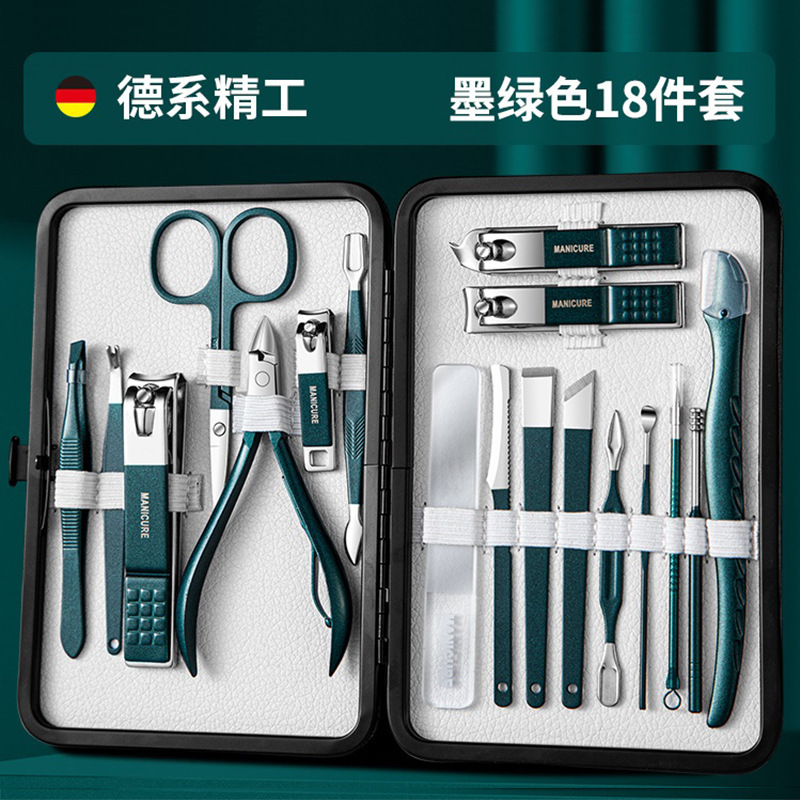Nuevo set de cortaúñas transfronterizo, cortaúñas de alta calidad, set de 24 piezas, tijeras para uñas de uso doméstico, herramientas de manicura y pedicura