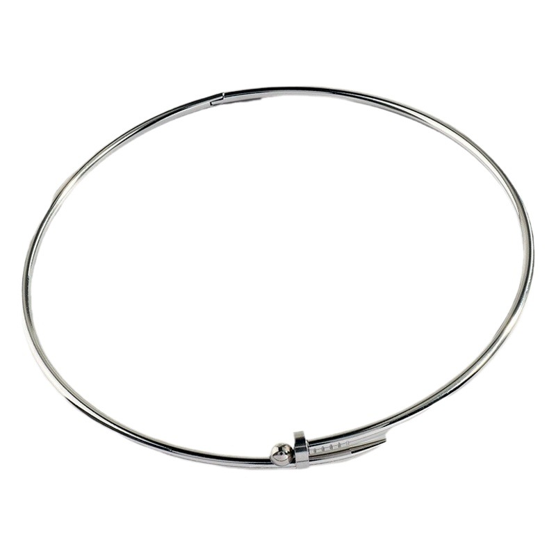 Collar de Acero Inoxidable Moderno y Sencillo para Hombre y Mujer, Exquisito y Versátil, Collar que No se Destiñe, Disponible en Colores Plateados, Venta al por Mayor