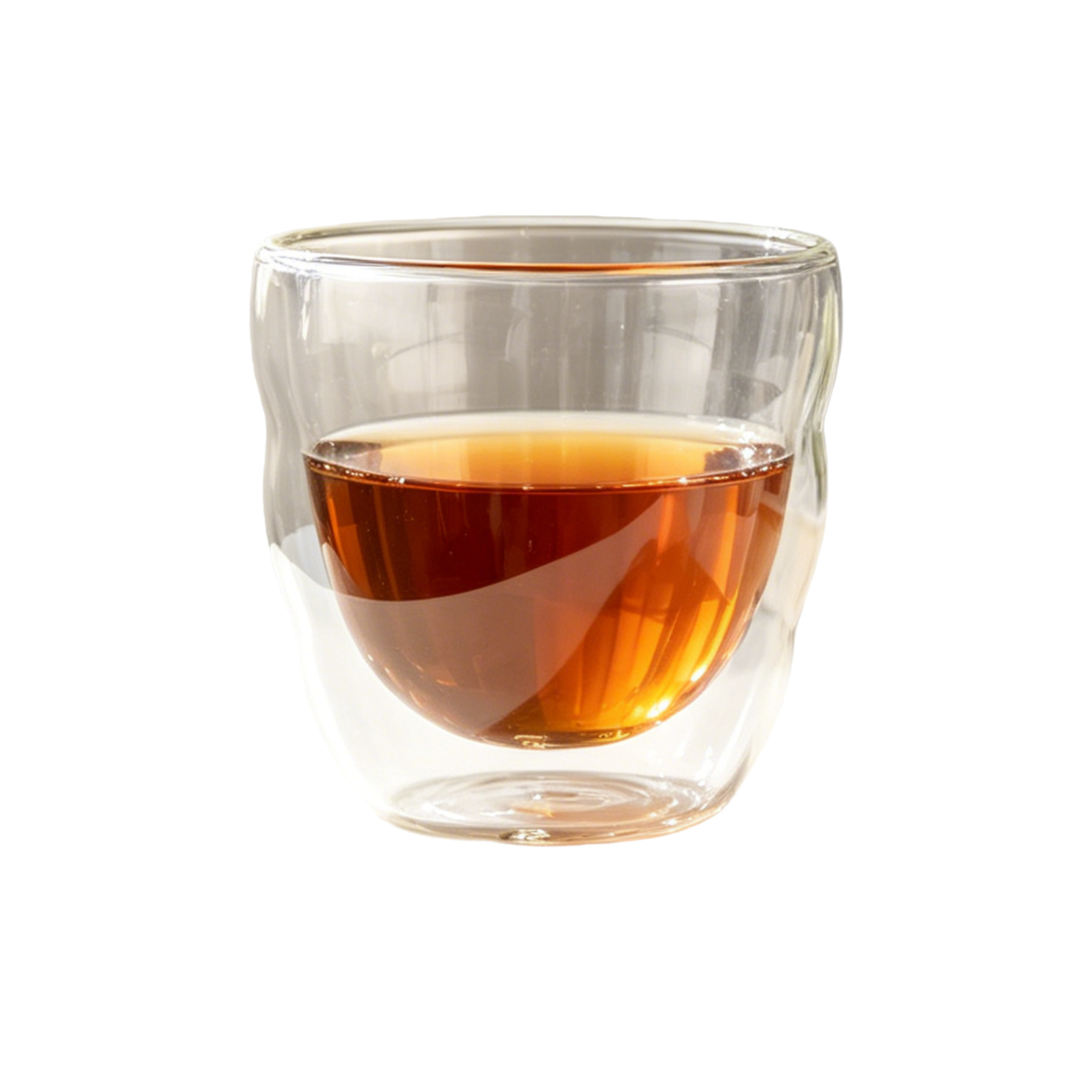Taza de Vidrio de Doble Capa de Vidrio de Borosilicato con Aislamiento Térmico para Hogar