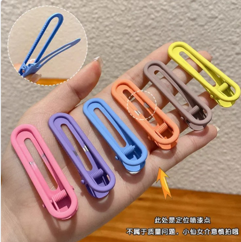 Chica corazón Rosa pequeña horquilla lado femenino duckbill clip tocado lindo flequillo pelo roto BB clip horquilla