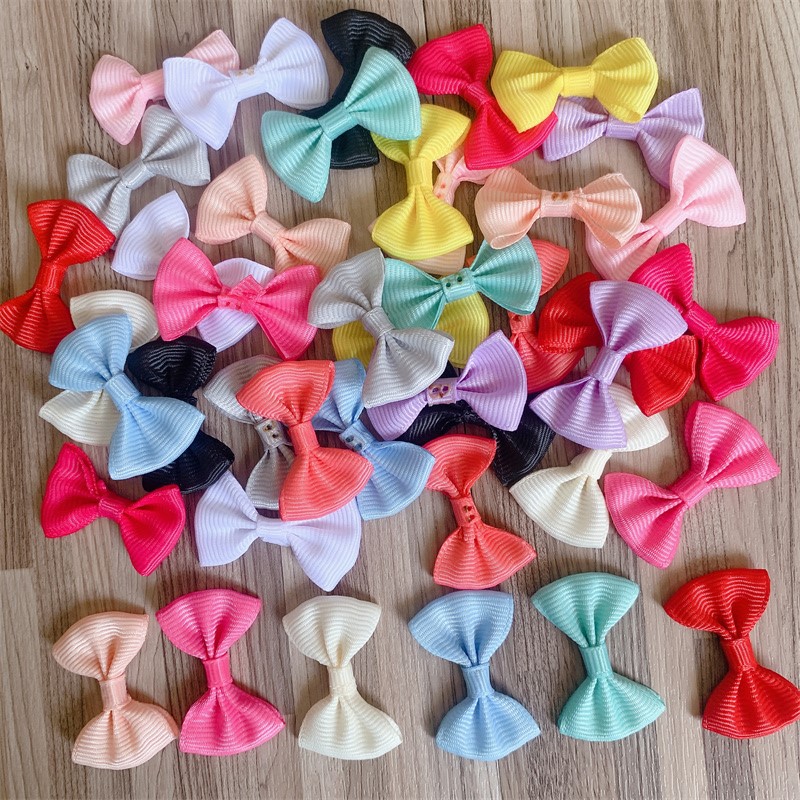 2.5*3.8cm solid color threaded waistband bow webbing small bow tie…