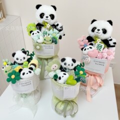 子供の日人形ぬいぐるみパンダクリエイティブビッグ人形ブーケ卒業中国のバレンタインデーの誕生日プレゼント友人のための花束
