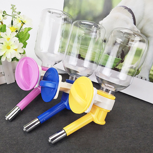 Wall-mounted pet waterer, dog cage hanging ball rabbit pet water bottle, dog automatic waterer