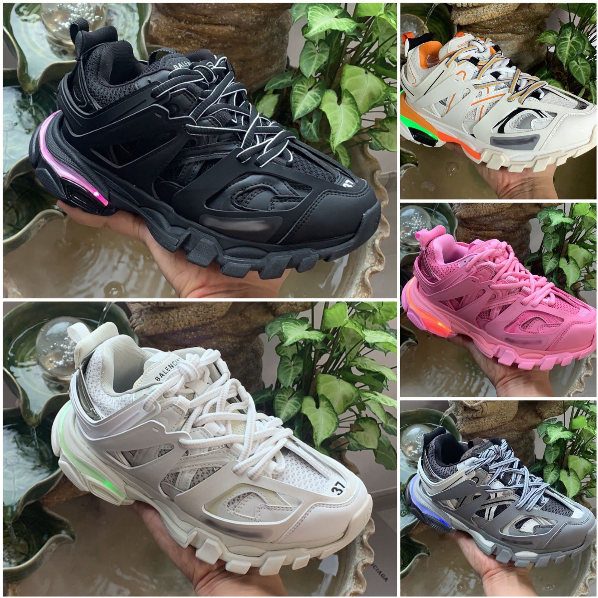 Putian Pure Original Paris Torre Shoes track1.0LED Light Men's and Women's Shoes 3.0 Increased Outdoor Thick Sole sneaker