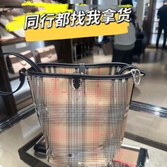 2025新款巴家格纹水桶包百搭时尚单肩包托特包斜挎包