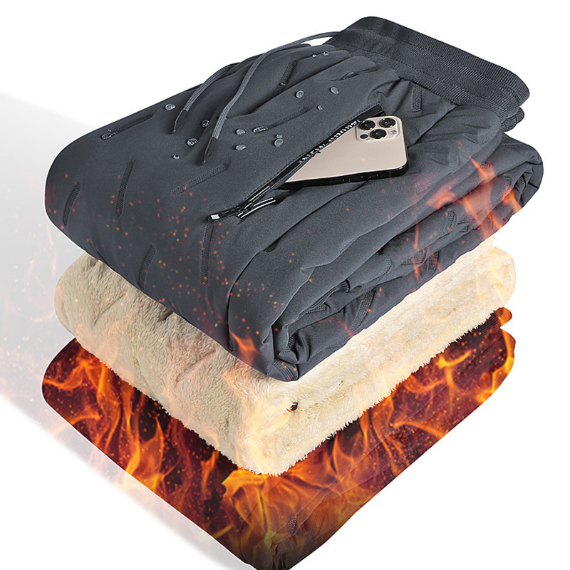 厂家直销冬季裤子男士韩版加绒加厚休闲裤潮宽松运动裤加棉九分裤