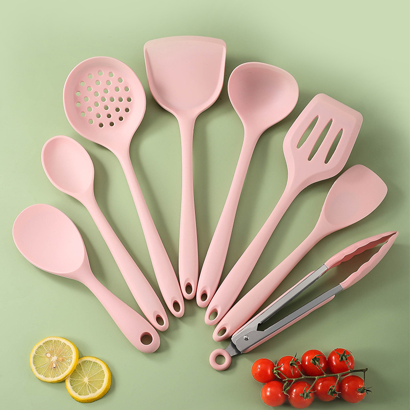 핑크 시리즈 논스틱 실리콘 주걱 요리 주걱 가정용 주방 용품 세트 도구 특수 실리콘 주걱