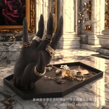 暗黑风恶魔之手首饰架，扭曲骨节造型设计，哥特式梳妆台陈列神器