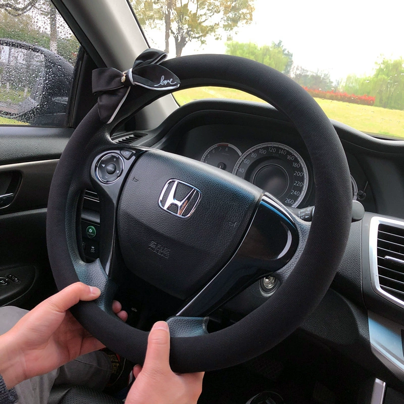 Мультяшный бант осенне-зимний короткий плюшевый чехол на руль Универсальный 38 см мультфильм DIY короткий бархатный чехол для автомобильной ручки оптом