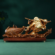 铜欣祥黄铜布袋弥勒佛像办公室弥勒财神工艺品摆件家居佛像礼品