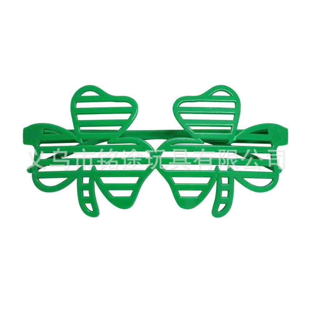 Presente la nueva llegada del Día de San Patricio cabeza hebilla de cuentas cadena barba gafas 6-piece set decoración del partido irlandés