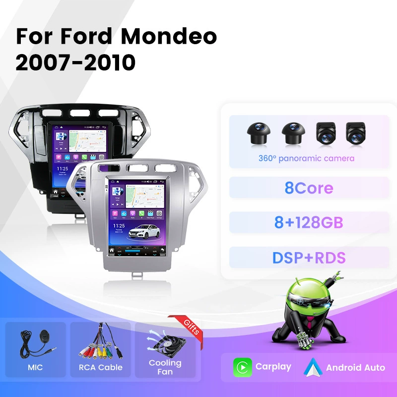 Подходит для Ford Mondeo 2007-2010 с сенсорным экраном, Android навигация, видеоинтерфейс для автомобиля/длинная версия