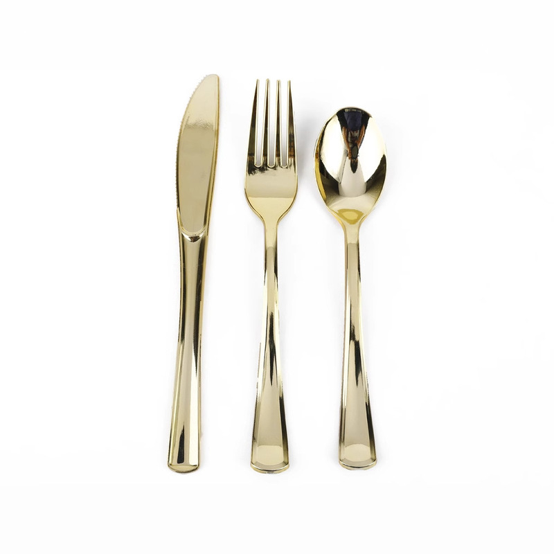 Spoon plastic spoon plastic spoon suit knife and fork spoon suit plastic disposable tableware foreign trade fork spoon