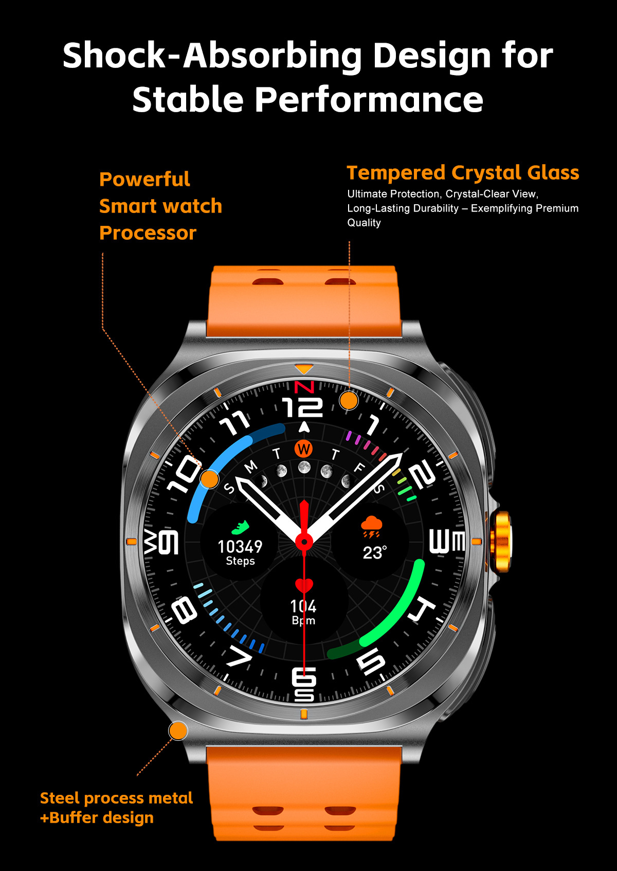 Smartwatch med integrerade tws hörlurar bluetooth sportklocka_voghion.com