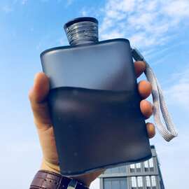 OQ5M批发A5纸张杯户外便携水杯潮流简约磨砂水壶扁形学生高颜值塑