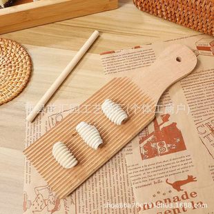 New Bamboo Kneading Board with Handle Kitchen Wooden Kneading Board Homemade Noodle Tool Solid Wood Kneading Board