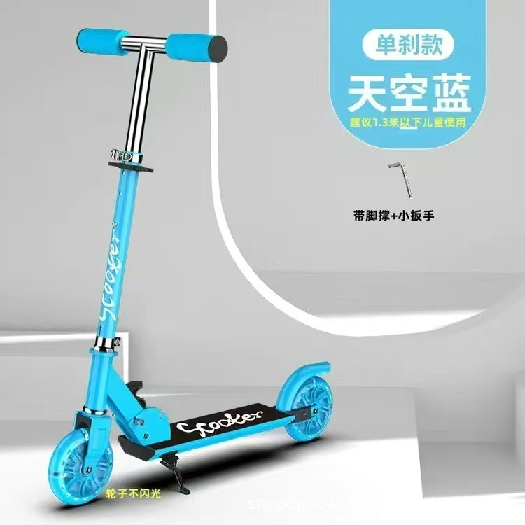 Comercio exterior más vendido para niños SOOTRE Scooter 2 patinaje sobre ruedas cochecito de bebé con freno de mano PU flash elevador plegable