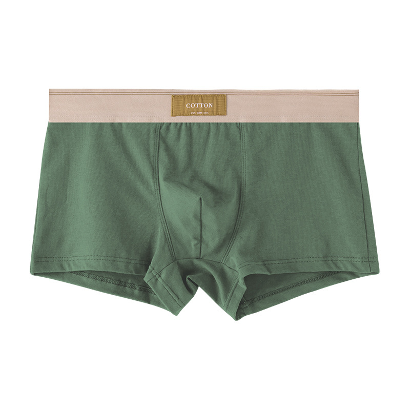 Ropa interior de los hombres puro algodón antibacteriano inferior entrepierna hombres Boxer shorts deportes transpirable Juventud más tamaño ropa interior de algodón de los hombres