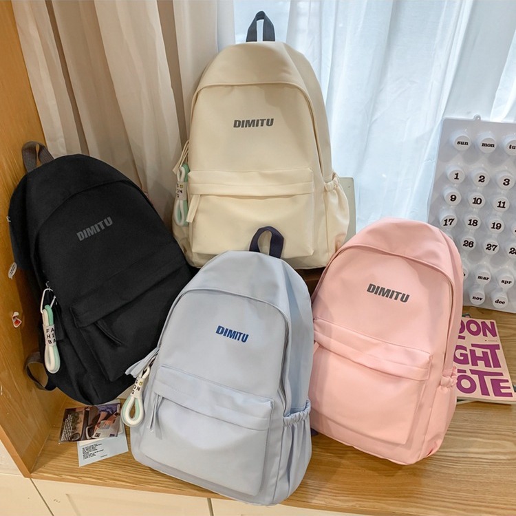批发书包女森系大容量小学生中学大学背包原宿日系简约百搭双肩包